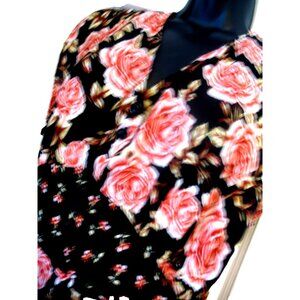 Torrid  Dress Maxi Sundress, Black, Red Sz 2 equal to 2X.